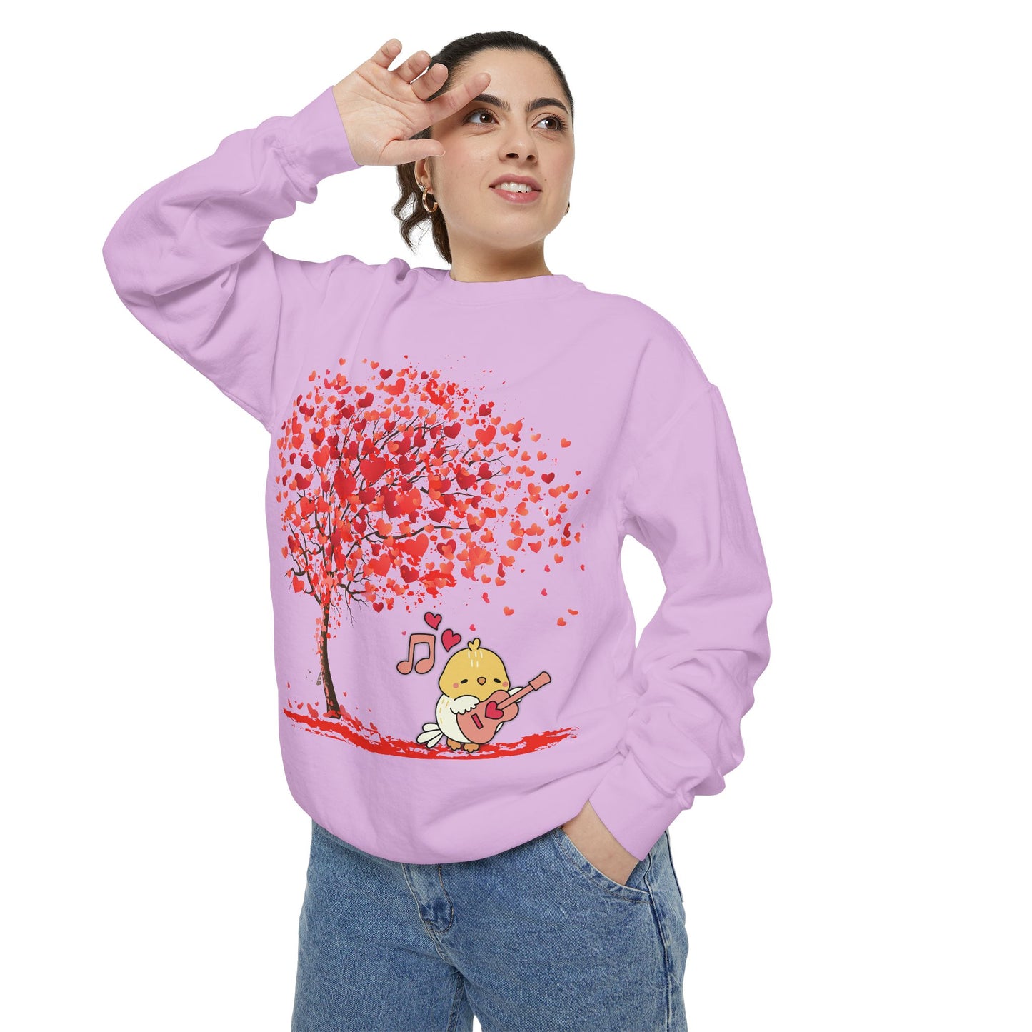 Cute Love Tree Unisex Sweatshirt - Perfect for Valentine's Day