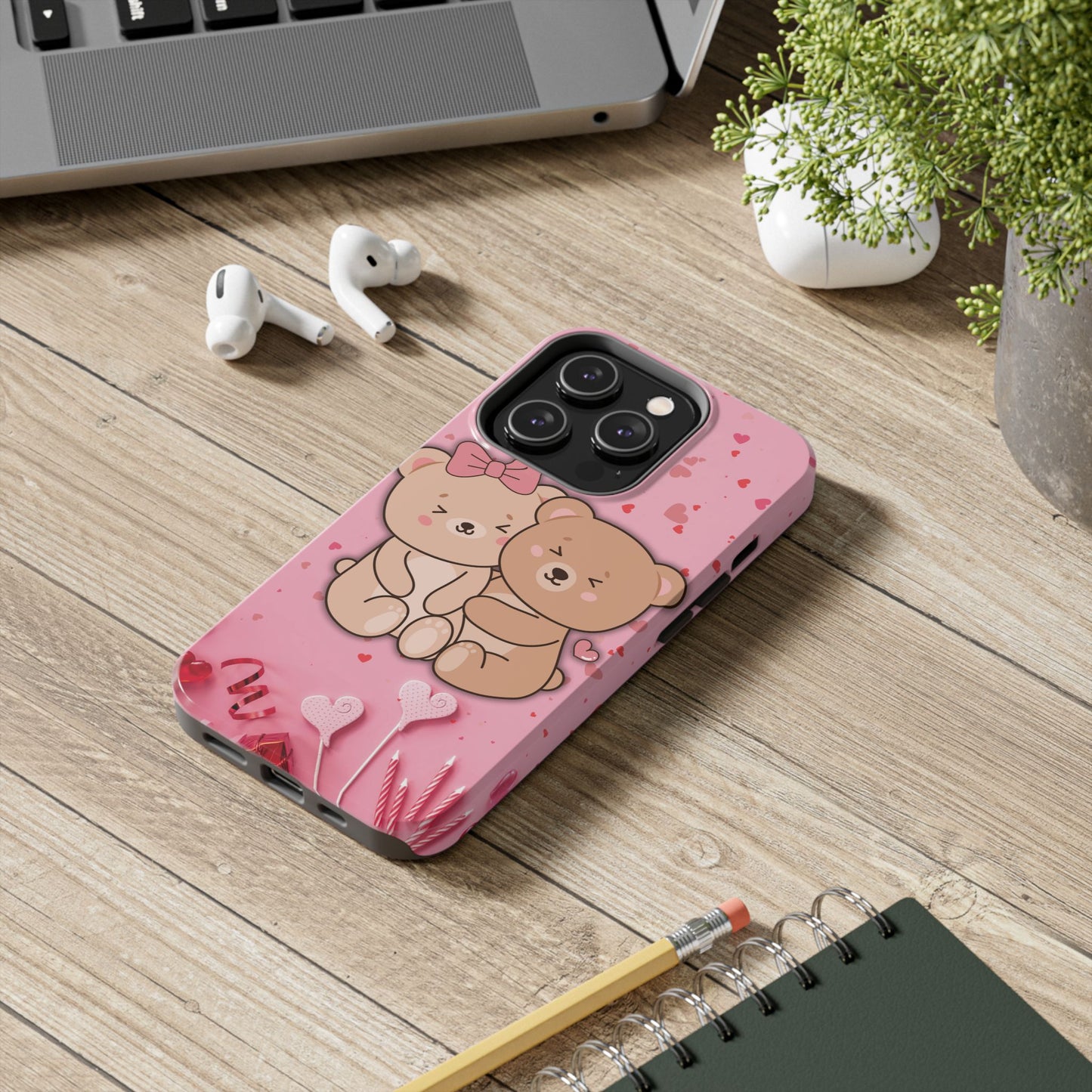 Cute Bear Couple Phone Case - Valentine's Day Gift