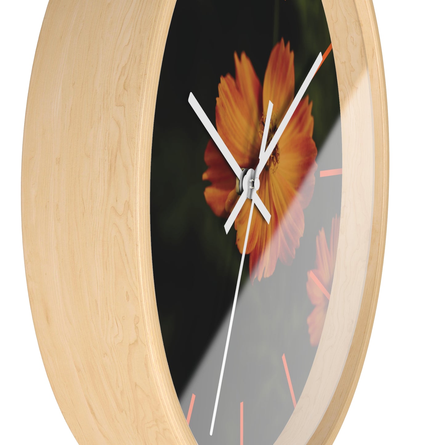 Wood Wall Clock - Every Second Counts - 10" x 10" - Silent Mechanism, Unique And Stylish, Home Decor, Beautiful Aesthetic Background, Best For Personal Use Or Gifting