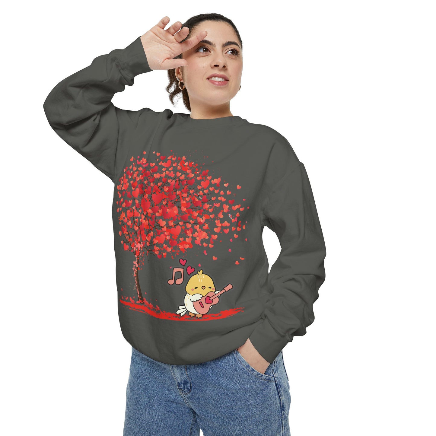 Cute Love Tree Unisex Sweatshirt - Perfect for Valentine's Day