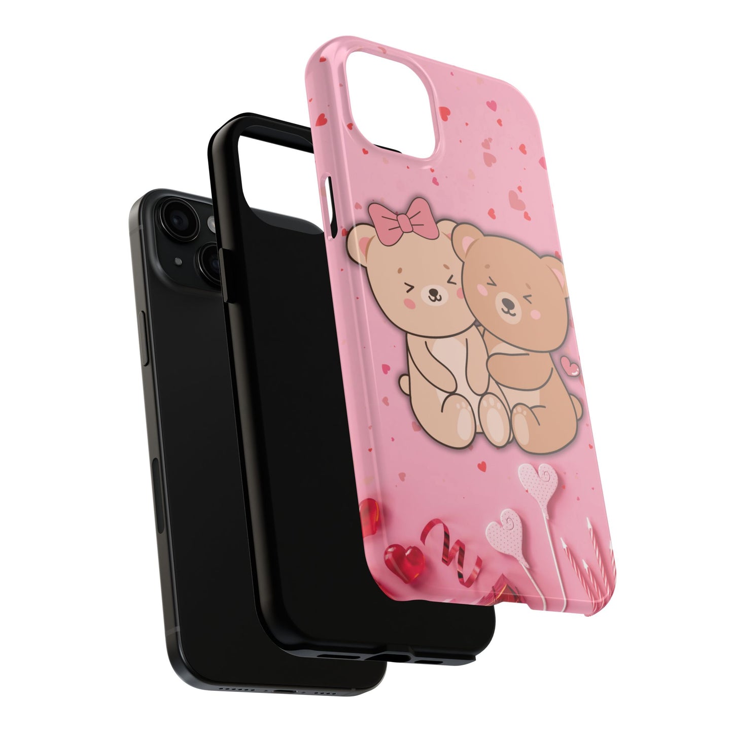 Cute Bear Couple Phone Case - Valentine's Day Gift