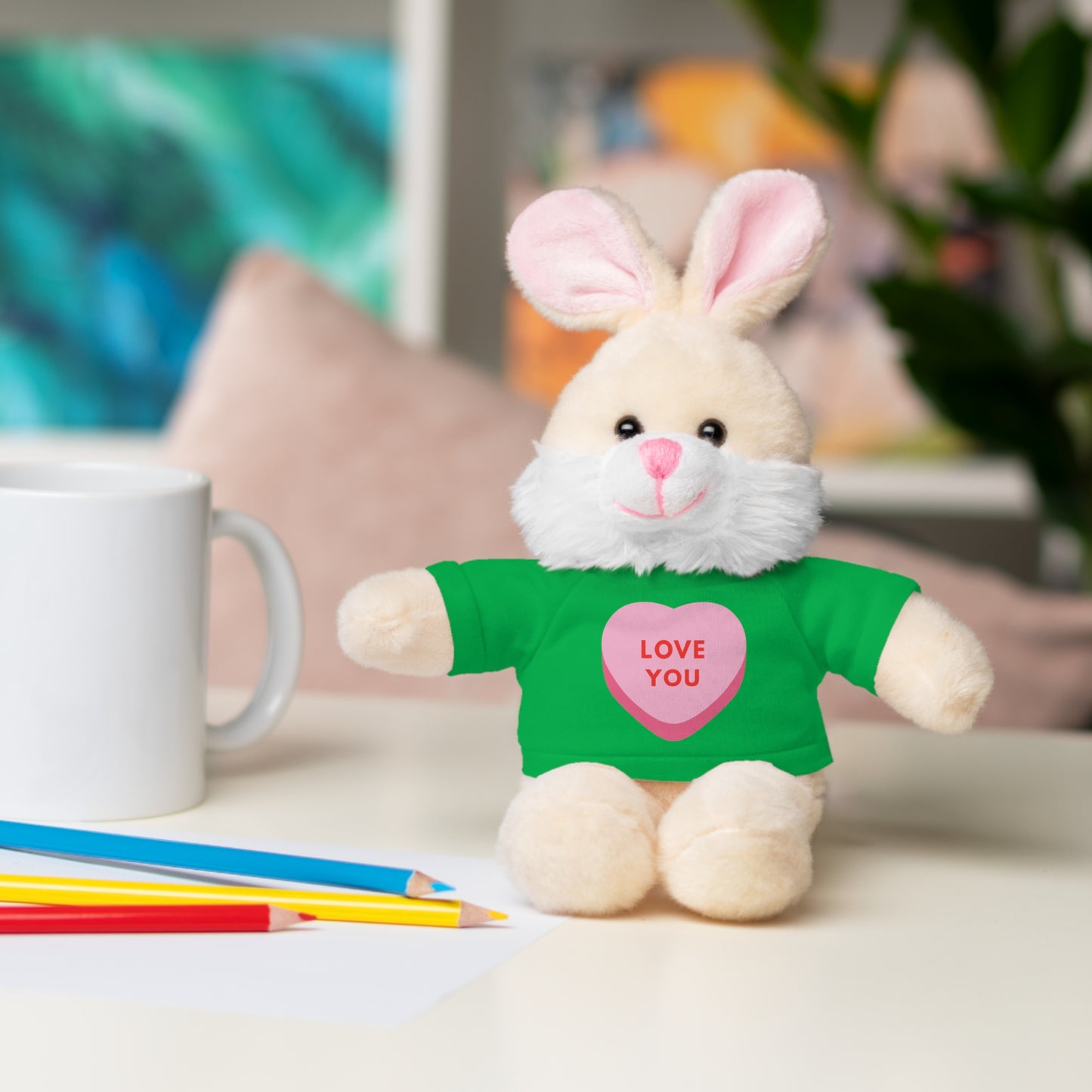 Love You Stuffed Animal with Tee | Adorable Gift for Kids & Occasions, Best Gift For Him/Her, Valentine Special Edition