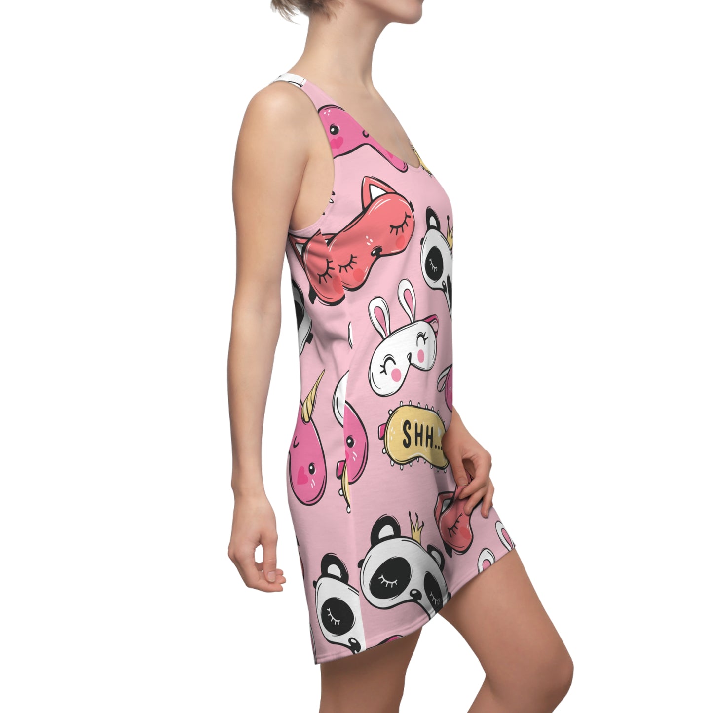 Cute Panda & Unicorn Racerback Dress for Relaxed Days