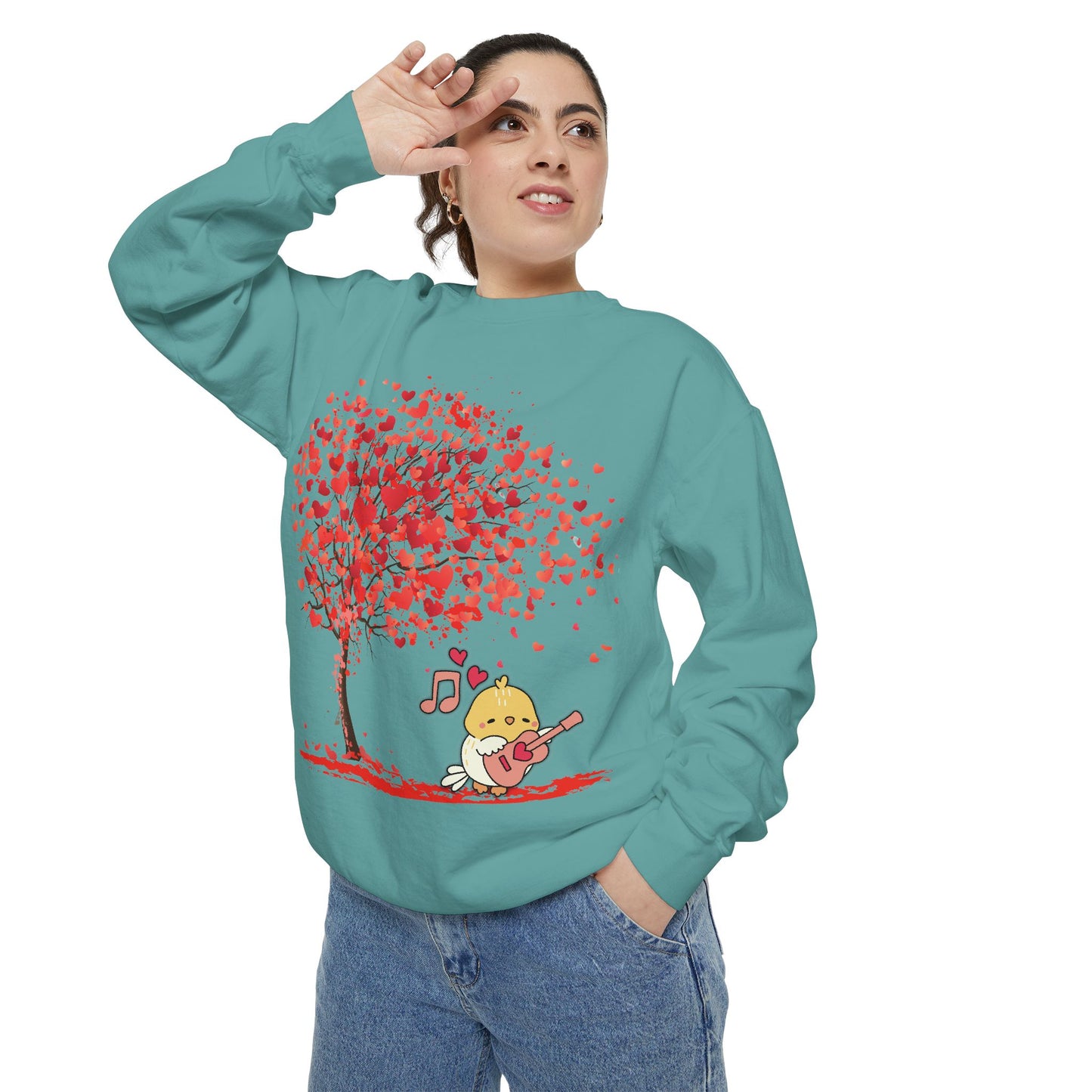 Cute Love Tree Unisex Sweatshirt - Perfect for Valentine's Day