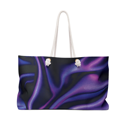 Luxurious Purple Velvet Weekender Bag - Ideal for Travel & Getaways