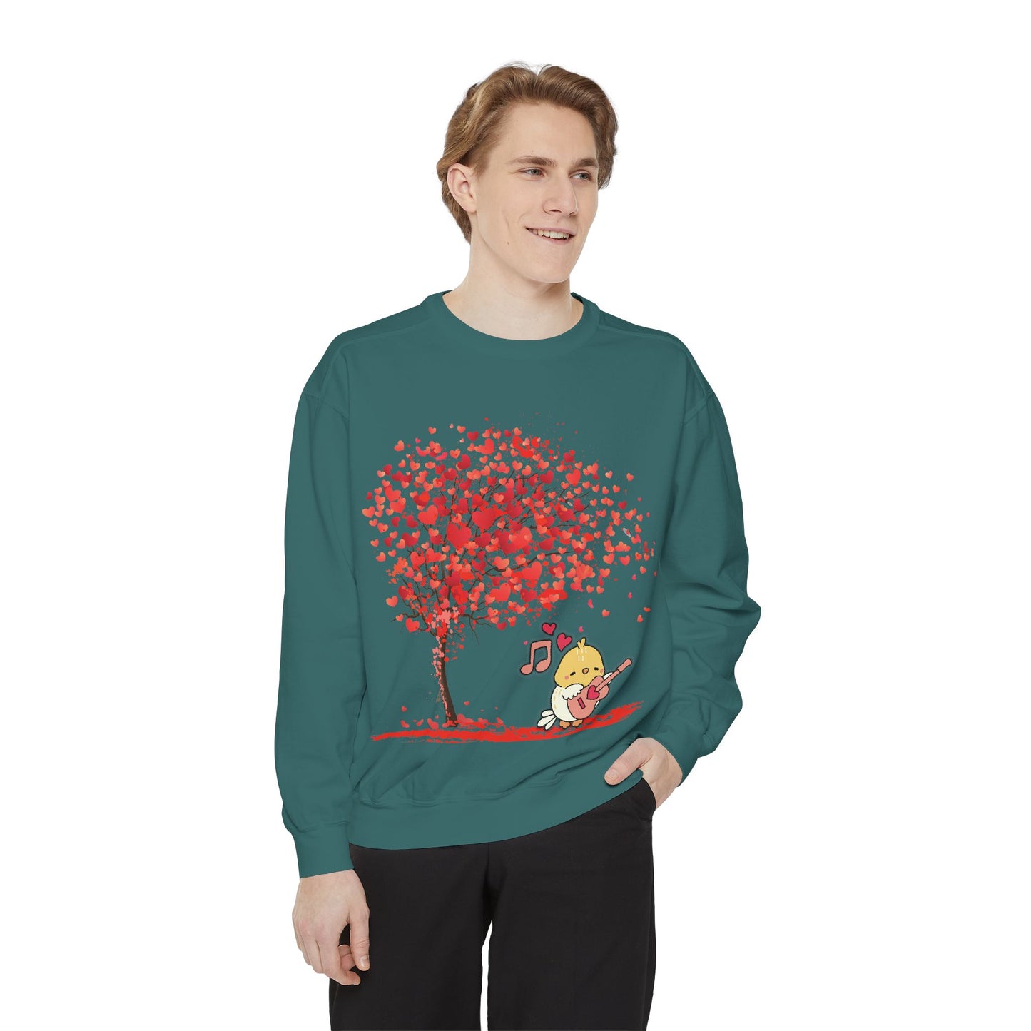 Cute Love Tree Unisex Sweatshirt - Perfect for Valentine's Day