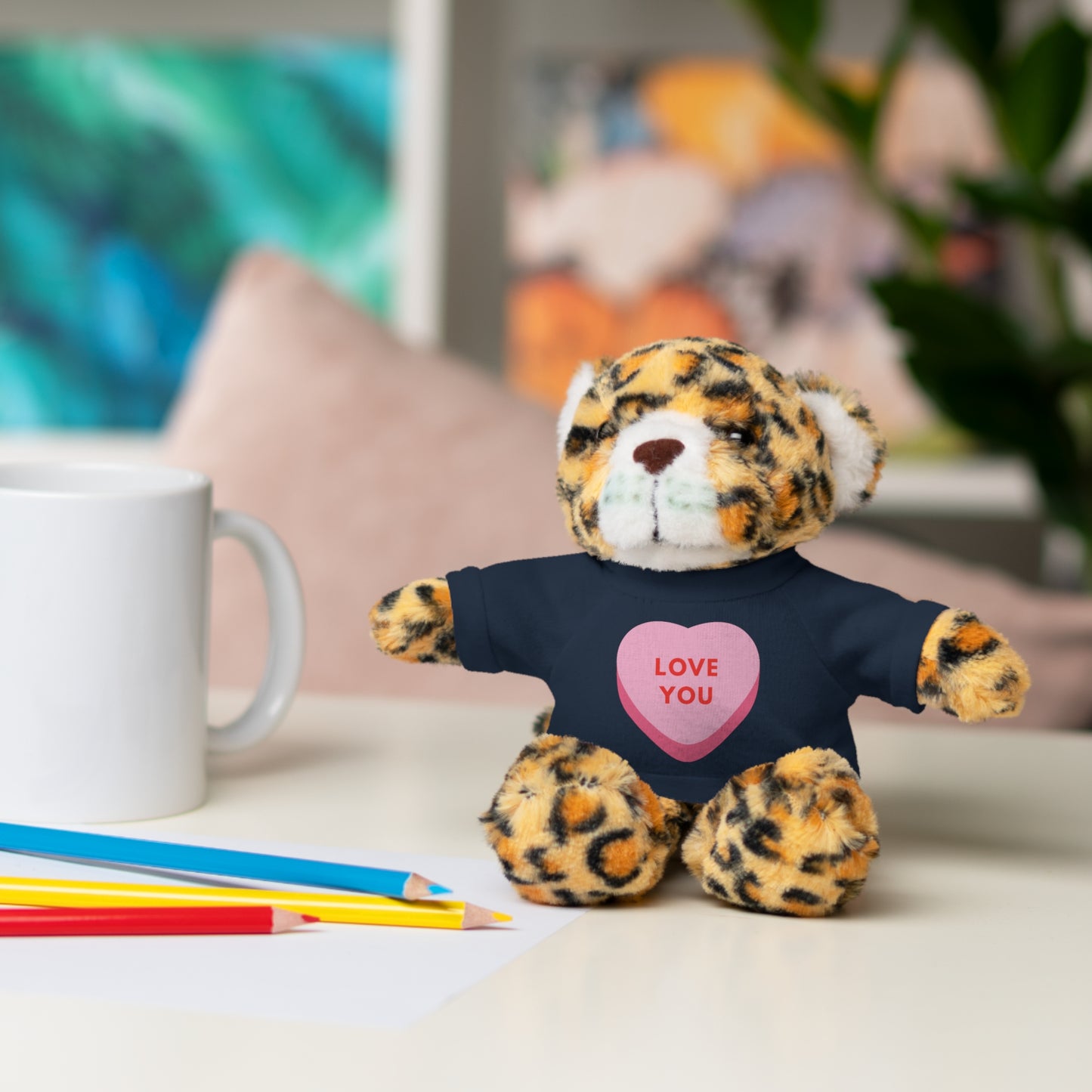 Love You Stuffed Animal with Tee | Adorable Gift for Kids & Occasions, Best Gift For Him/Her, Valentine Special Edition