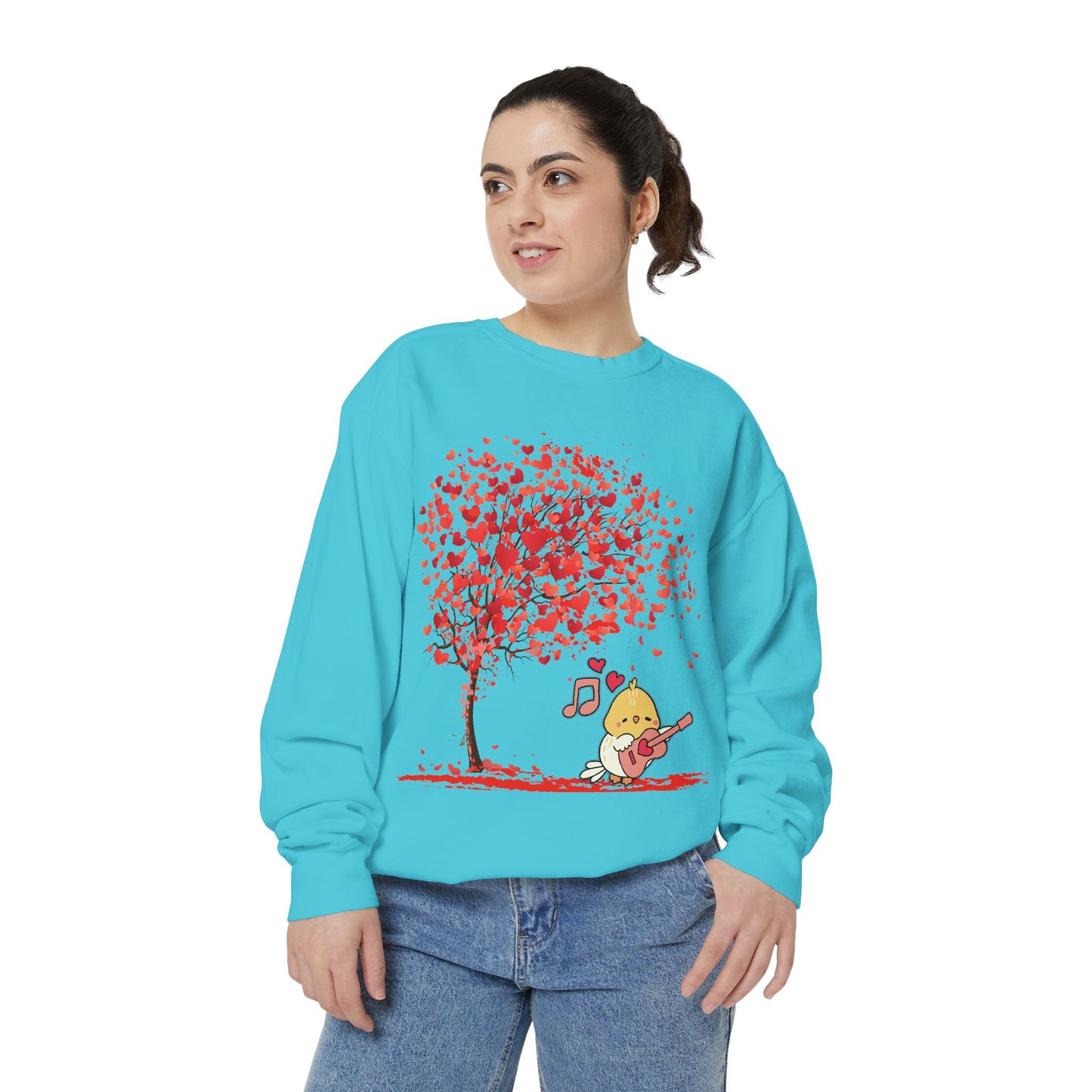 Cute Love Tree Unisex Sweatshirt - Perfect for Valentine's Day