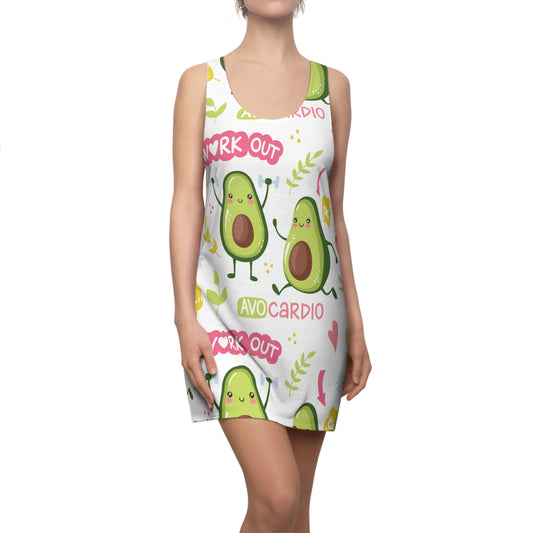 Fun Avocado Workout Racerback Dress - Activewear for Fitness Lovers