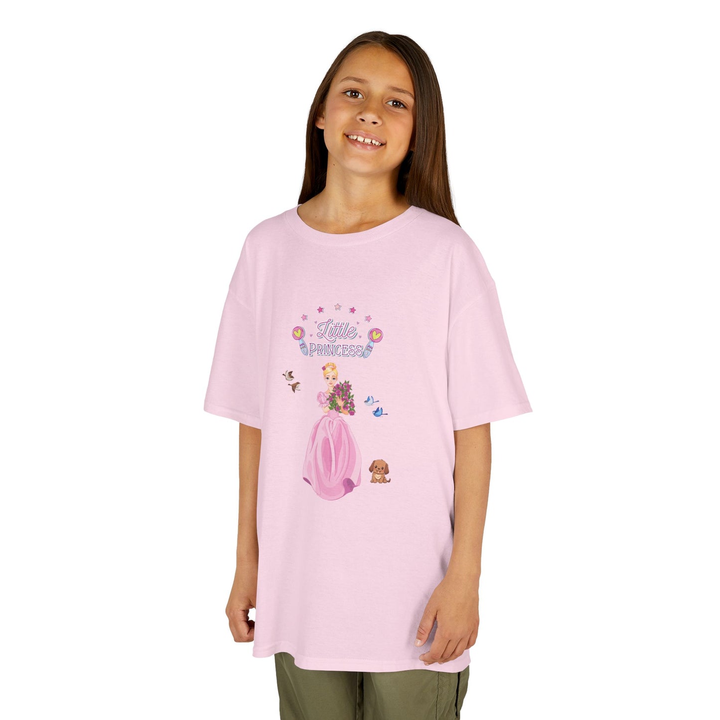 Kids T-Shirt Soft 100% Cotton Classic Fit Tee - Everyday Comfort for Girls, Little Princess, Cute