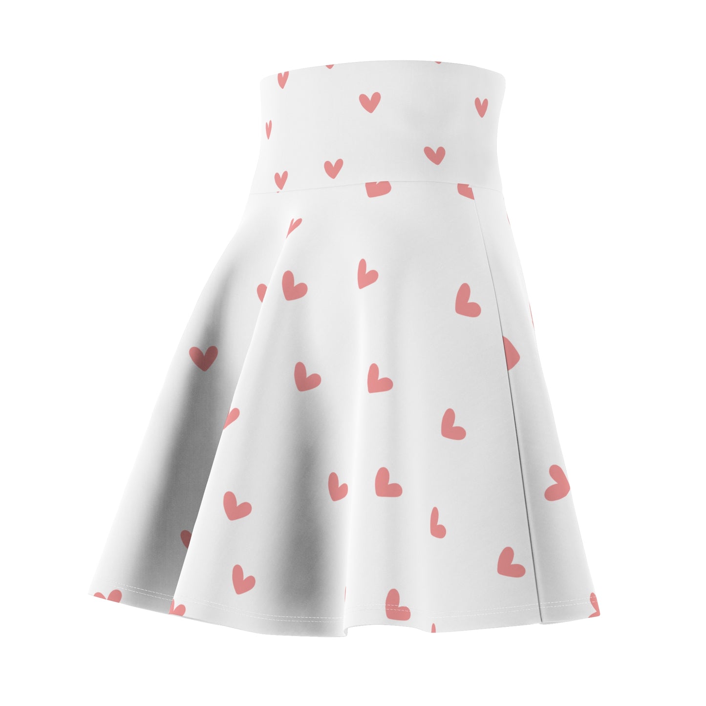 Skater Heart Skirt for Women - Chic and Comfortable , Perfect for Casual Wear and Parties, Cute Skirt, Pink And White Skirt, Elegant And Sophisticated