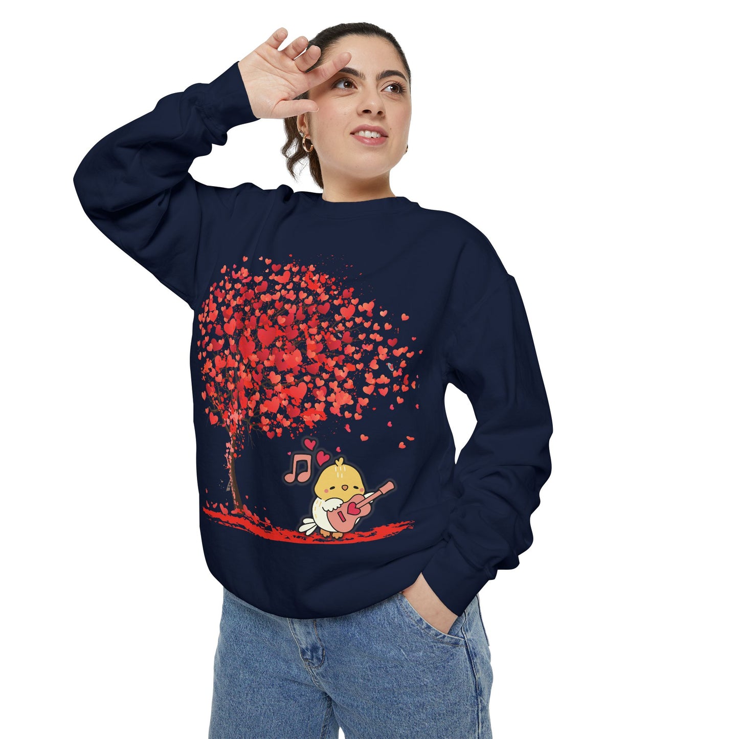 Cute Love Tree Unisex Sweatshirt - Perfect for Valentine's Day