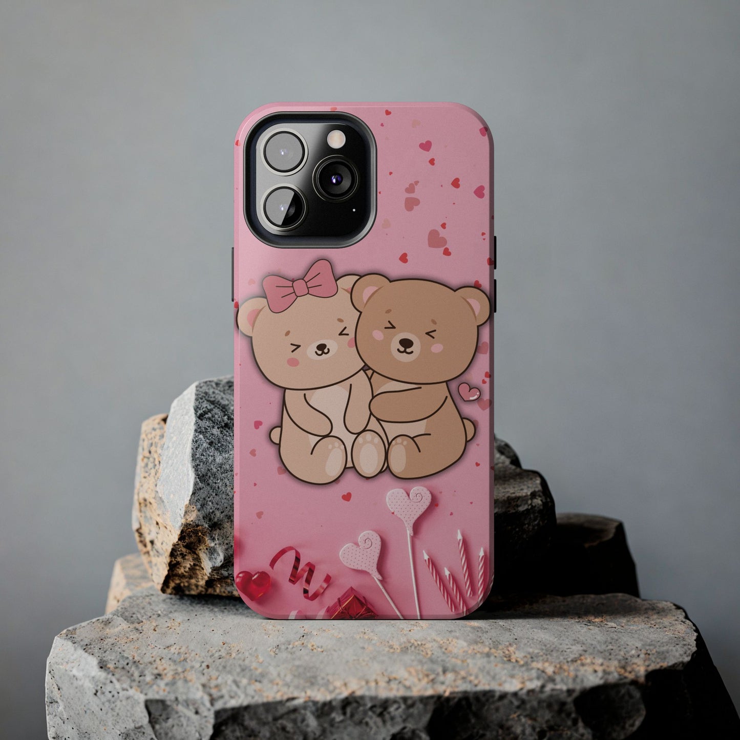 Cute Bear Couple Phone Case - Valentine's Day Gift