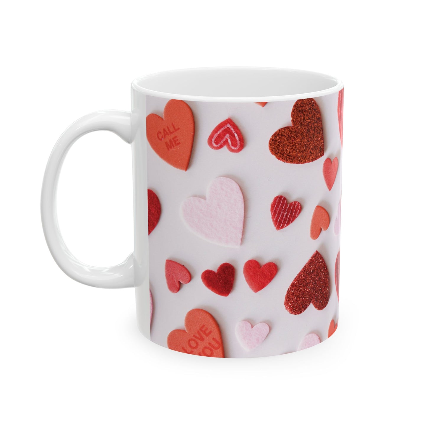 Heartfelt Love Ceramic Mug - Perfect for Valentine's Day Gifts