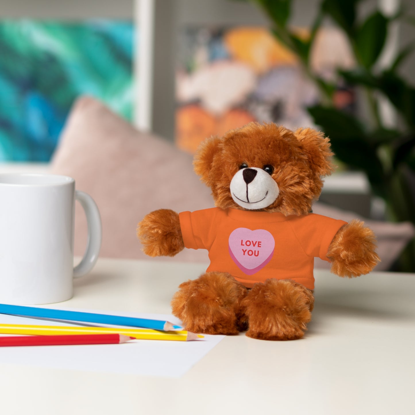 Love You Stuffed Animal with Tee | Adorable Gift for Kids & Occasions, Best Gift For Him/Her, Valentine Special Edition