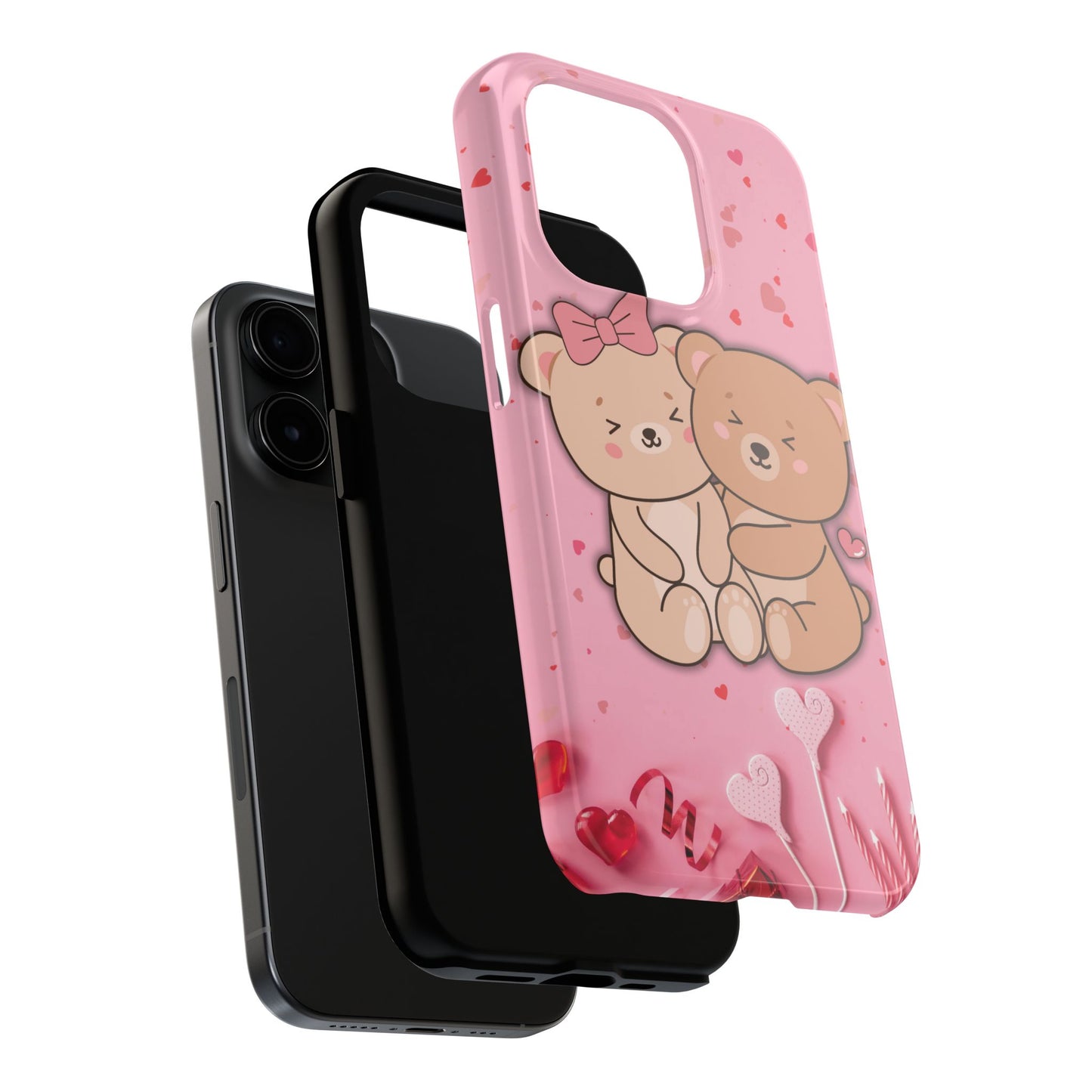 Cute Bear Couple Phone Case - Valentine's Day Gift