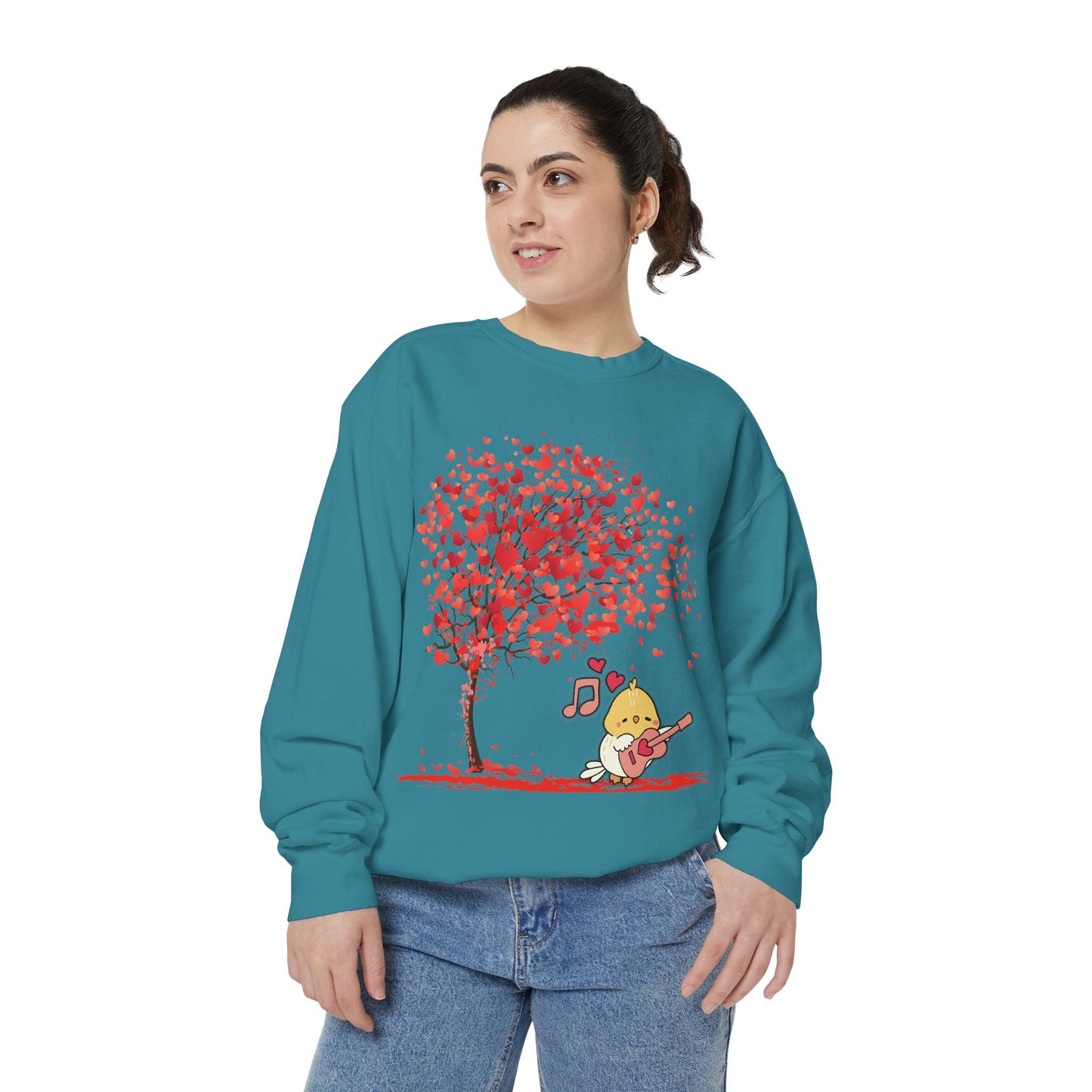 Cute Love Tree Unisex Sweatshirt - Perfect for Valentine's Day