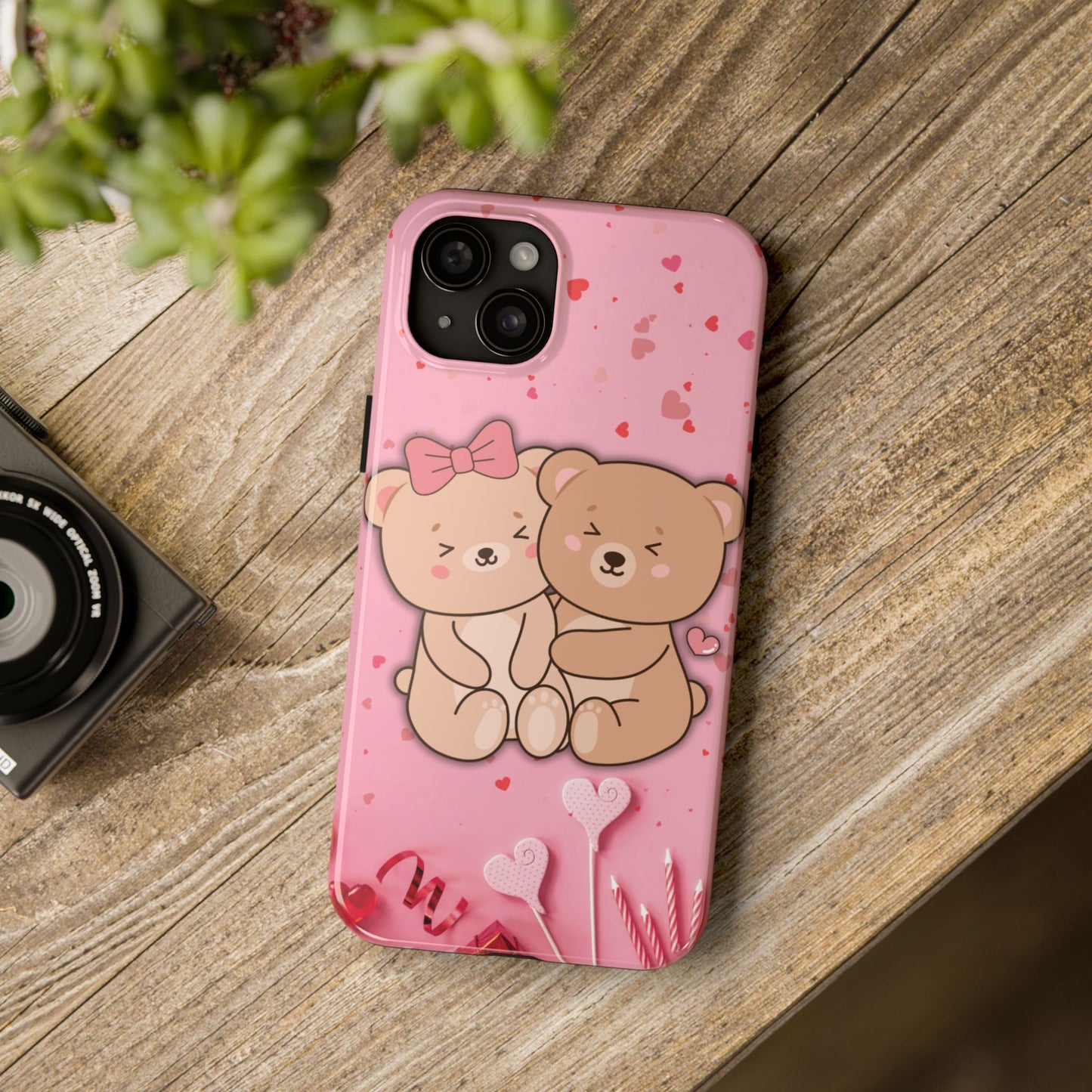 Cute Bear Couple Phone Case - Valentine's Day Gift