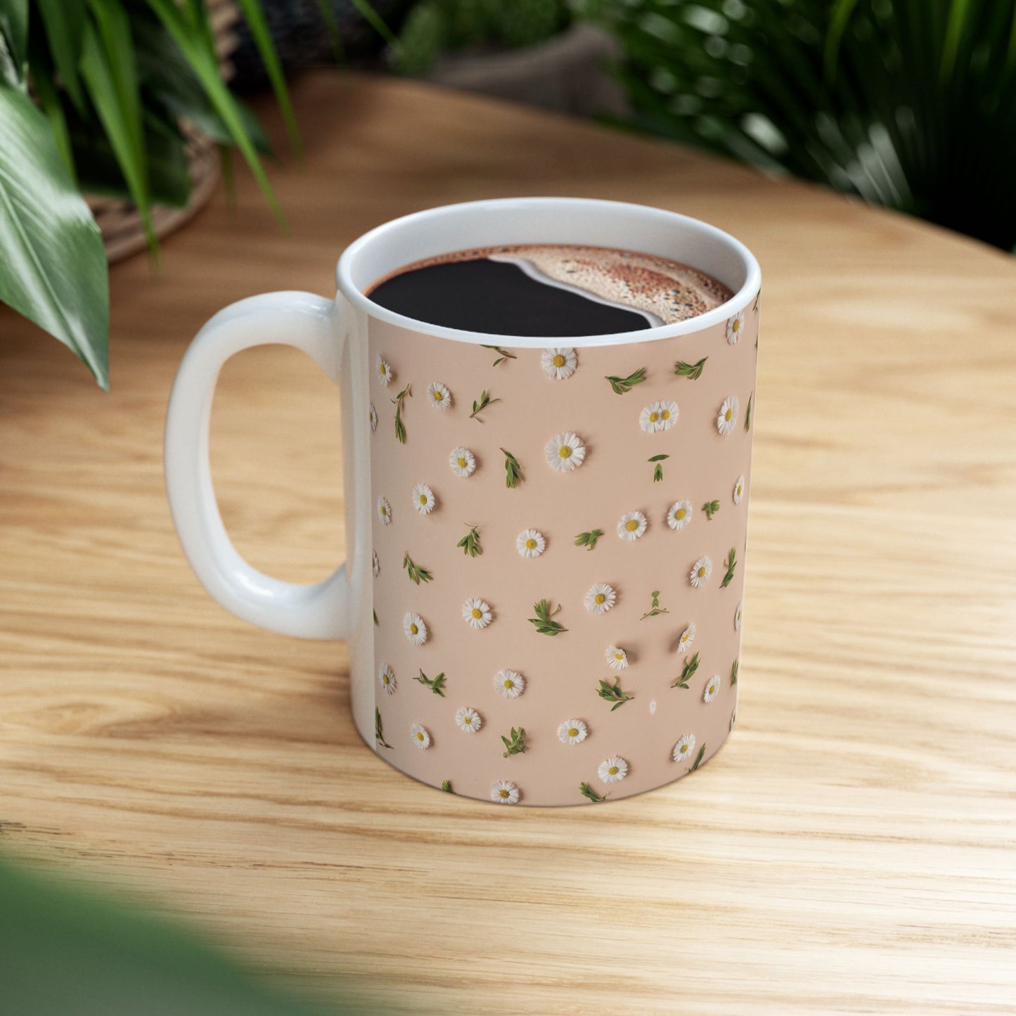 Autumn Ceramic Mug | Flower Coffee Cup with Advanced Printing Technology, BPA-Free - 11oz, 15oz, Home Decor, Best For Gifting, Elegant And Durable