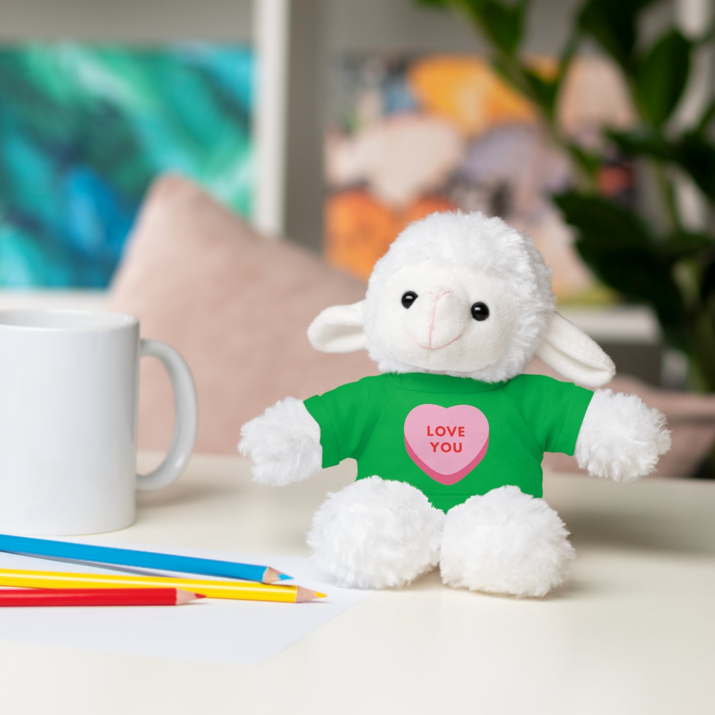 Love You Stuffed Animal with Tee | Adorable Gift for Kids & Occasions, Best Gift For Him/Her, Valentine Special Edition