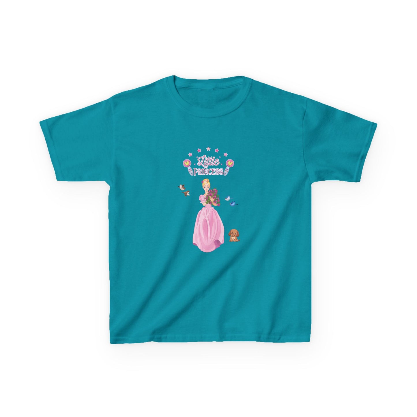 Kids T-Shirt Soft 100% Cotton Classic Fit Tee - Everyday Comfort for Girls, Little Princess, Cute