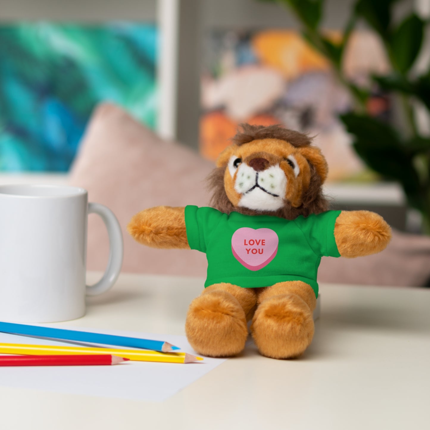 Love You Stuffed Animal with Tee | Adorable Gift for Kids & Occasions, Best Gift For Him/Her, Valentine Special Edition