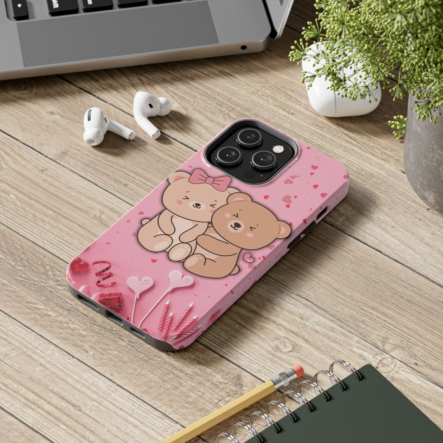 Cute Bear Couple Phone Case - Valentine's Day Gift