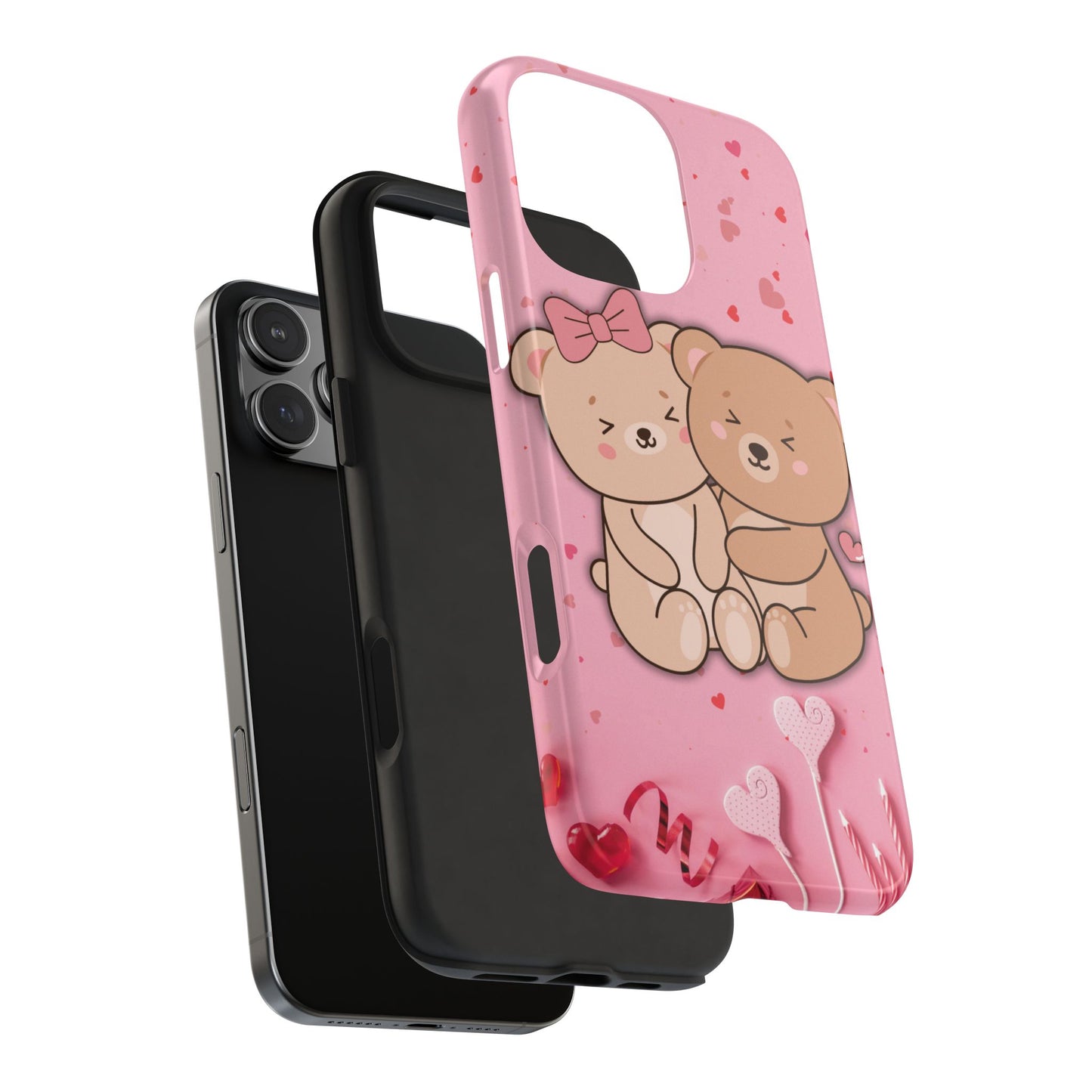 Cute Bear Couple Phone Case - Valentine's Day Gift