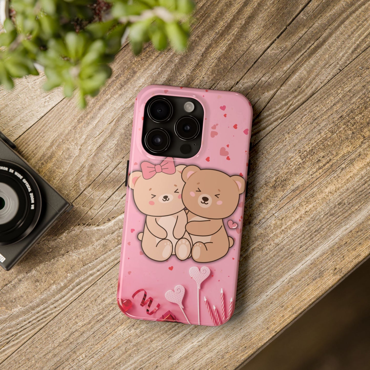 Cute Bear Couple Phone Case - Valentine's Day Gift