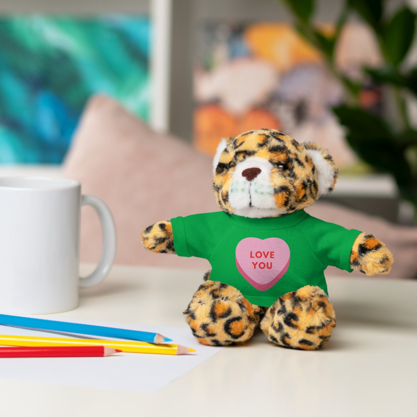 Love You Stuffed Animal with Tee | Adorable Gift for Kids & Occasions, Best Gift For Him/Her, Valentine Special Edition