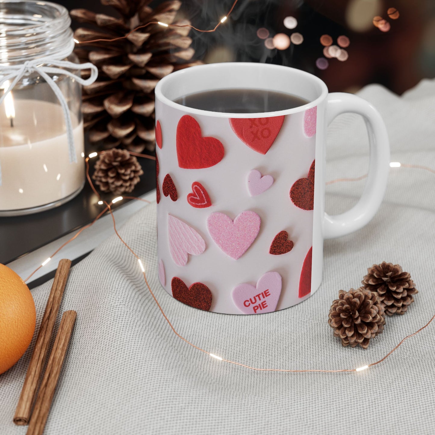 Heartfelt Love Ceramic Mug - Perfect for Valentine's Day Gifts