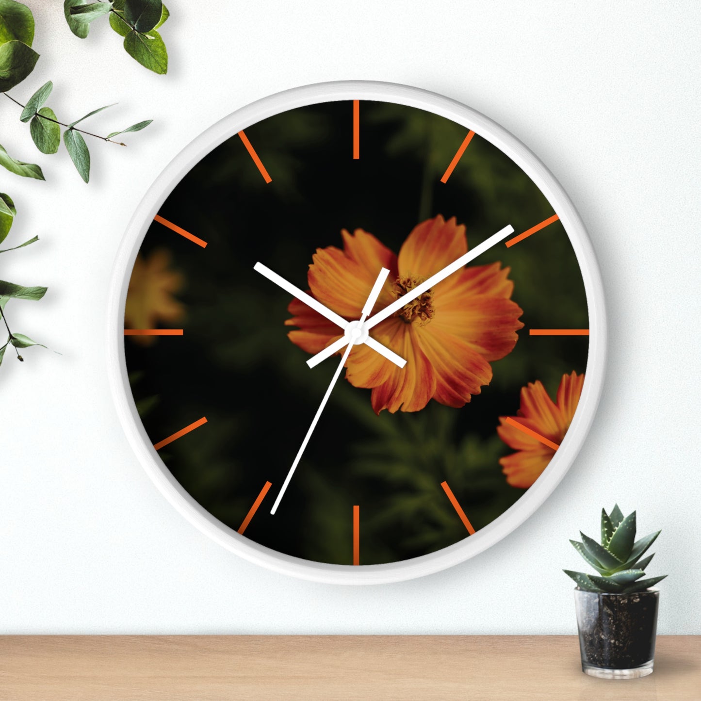 Wood Wall Clock - Every Second Counts - 10" x 10" - Silent Mechanism, Unique And Stylish, Home Decor, Beautiful Aesthetic Background, Best For Personal Use Or Gifting