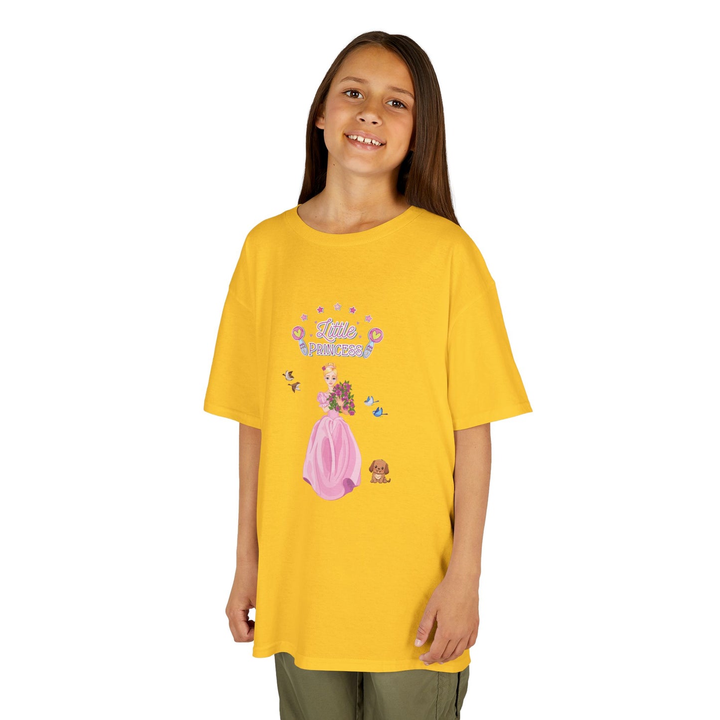 Kids T-Shirt Soft 100% Cotton Classic Fit Tee - Everyday Comfort for Girls, Little Princess, Cute