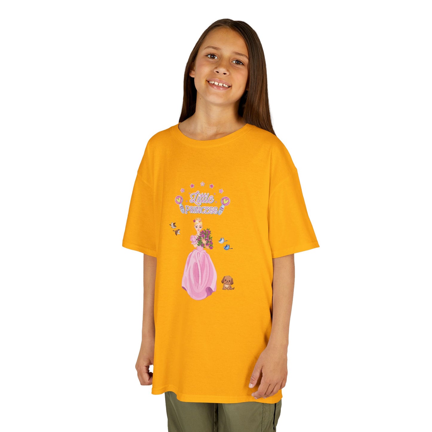 Kids T-Shirt Soft 100% Cotton Classic Fit Tee - Everyday Comfort for Girls, Little Princess, Cute