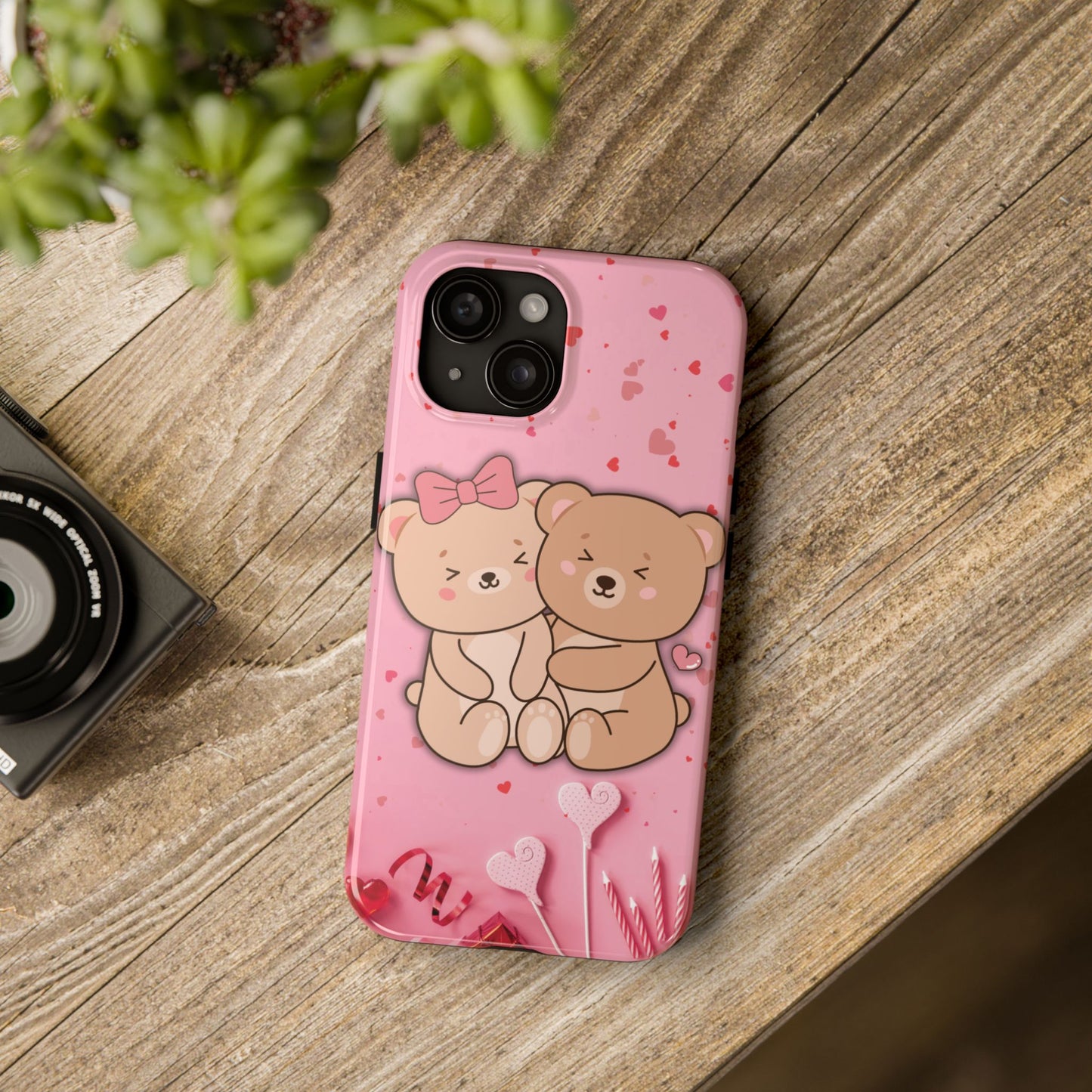 Cute Bear Couple Phone Case - Valentine's Day Gift