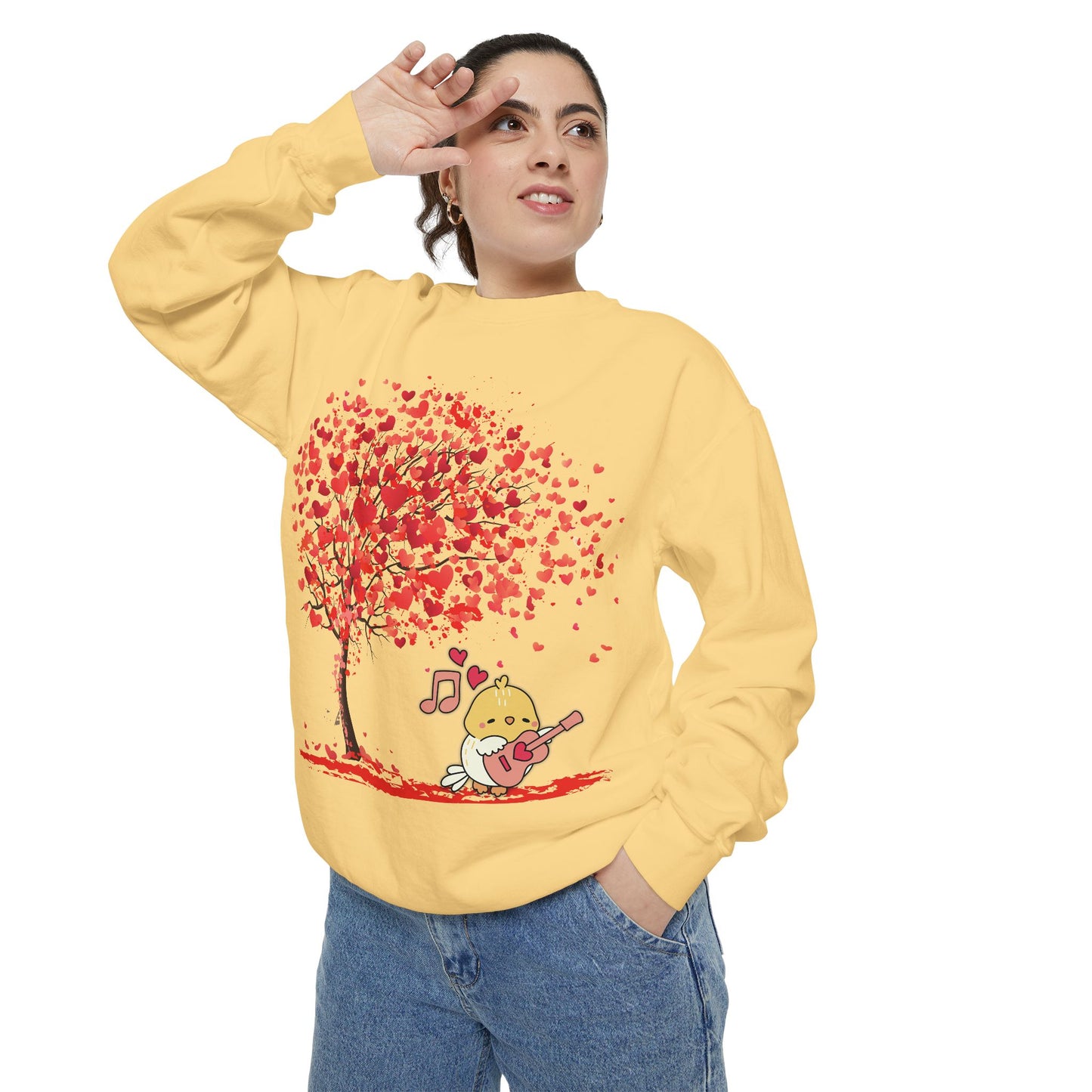 Cute Love Tree Unisex Sweatshirt - Perfect for Valentine's Day