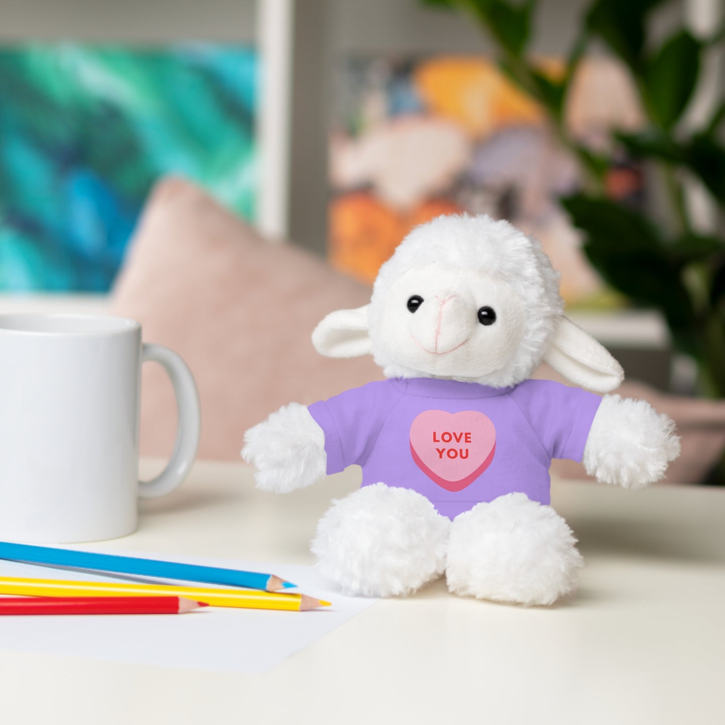 Love You Stuffed Animal with Tee | Adorable Gift for Kids & Occasions, Best Gift For Him/Her, Valentine Special Edition