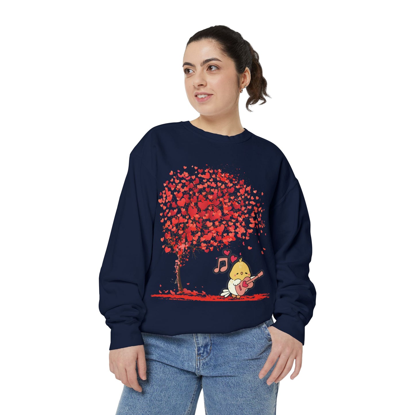 Cute Love Tree Unisex Sweatshirt - Perfect for Valentine's Day