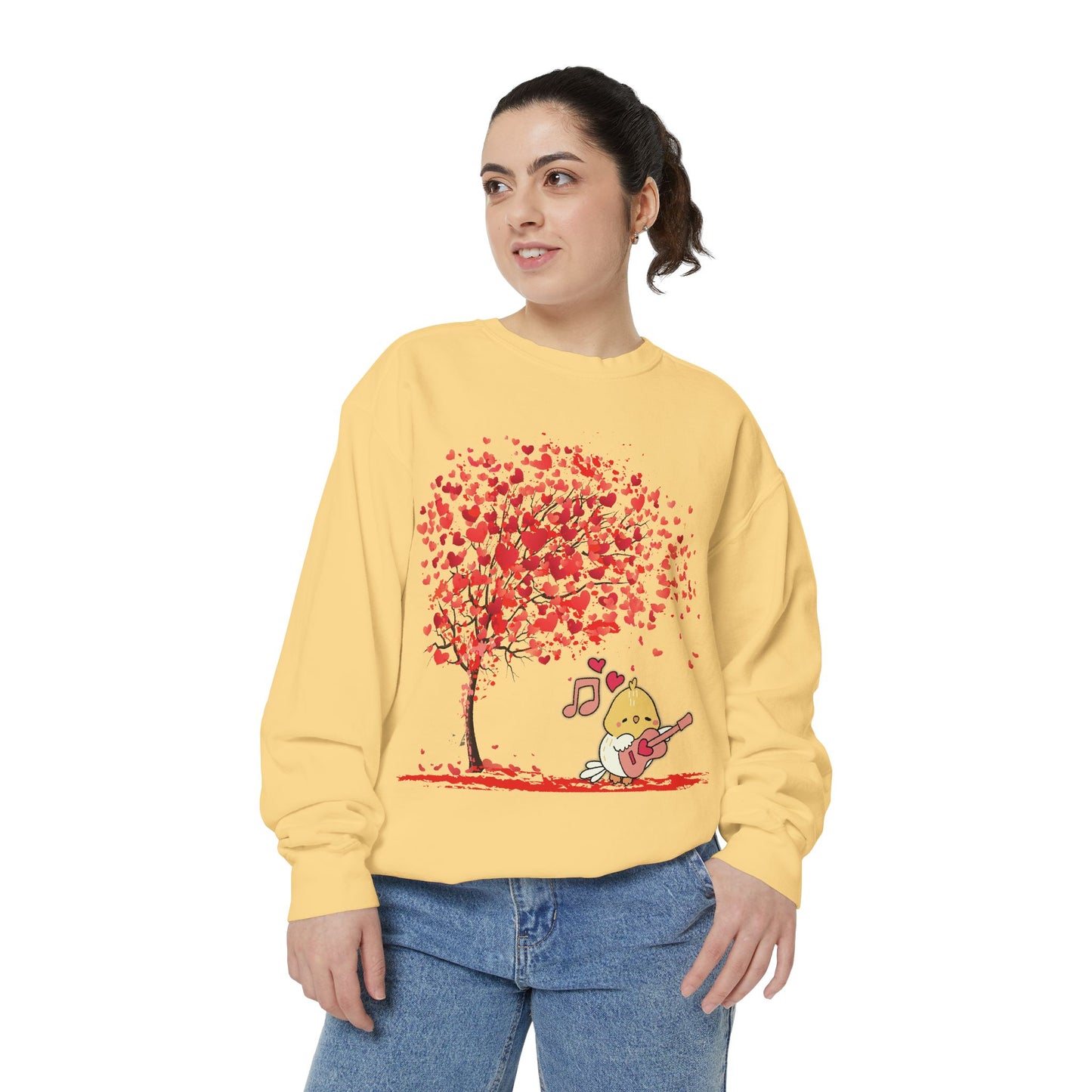 Cute Love Tree Unisex Sweatshirt - Perfect for Valentine's Day