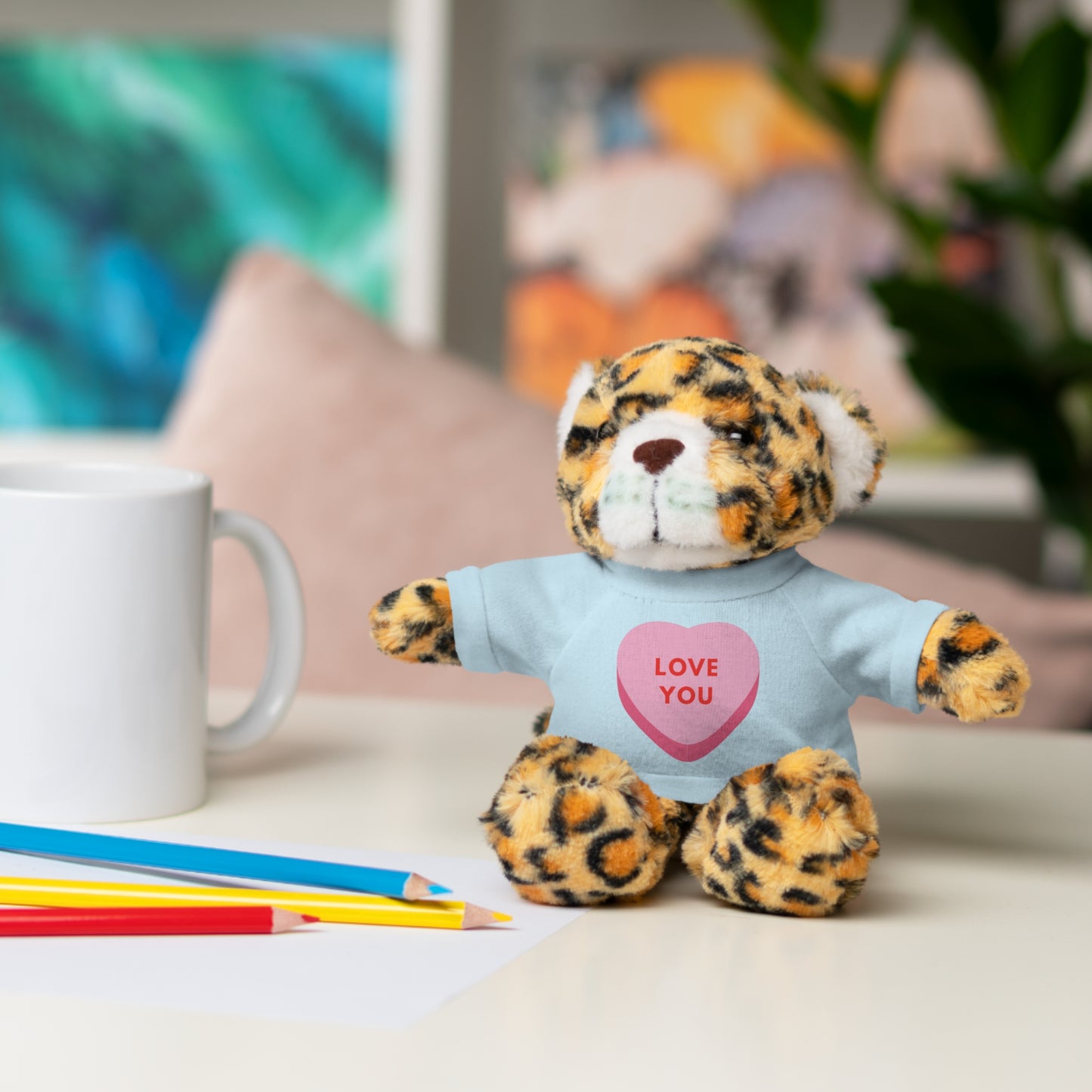 Love You Stuffed Animal with Tee | Adorable Gift for Kids & Occasions, Best Gift For Him/Her, Valentine Special Edition