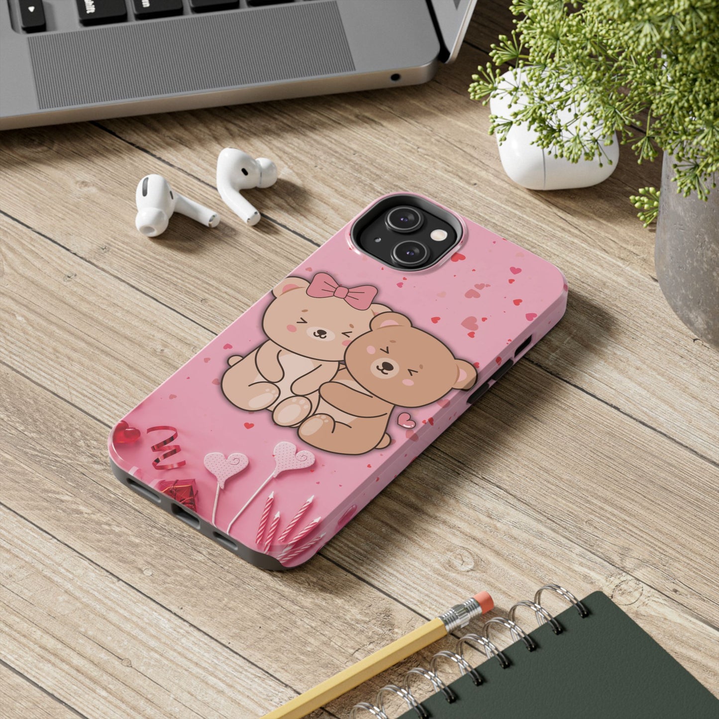 Cute Bear Couple Phone Case - Valentine's Day Gift