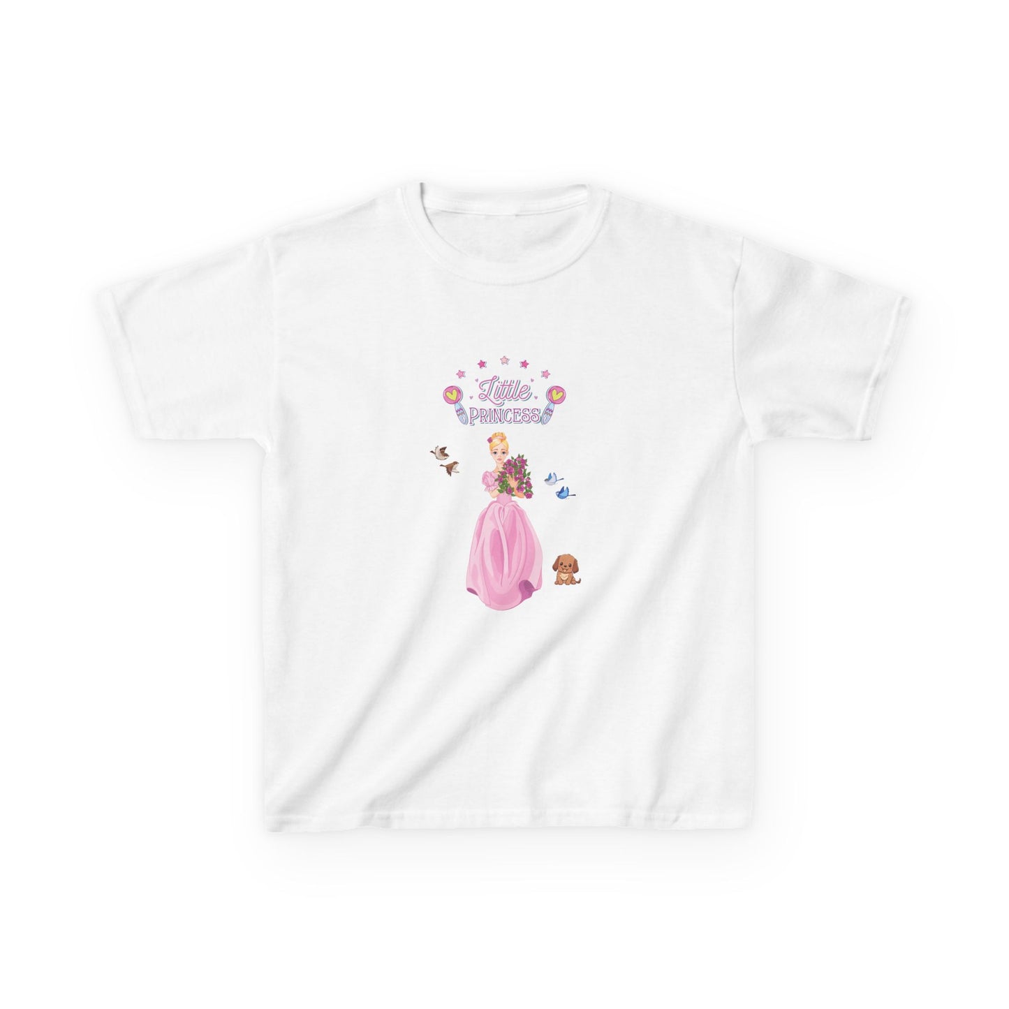 Kids T-Shirt Soft 100% Cotton Classic Fit Tee - Everyday Comfort for Girls, Little Princess, Cute