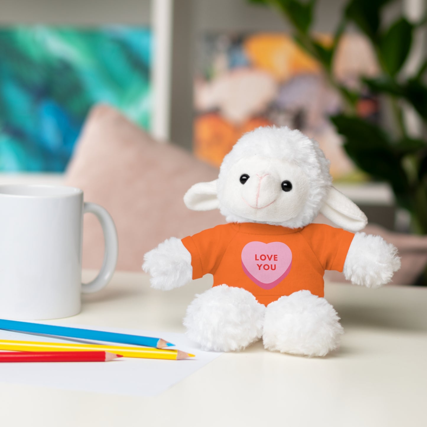 Love You Stuffed Animal with Tee | Adorable Gift for Kids & Occasions, Best Gift For Him/Her, Valentine Special Edition