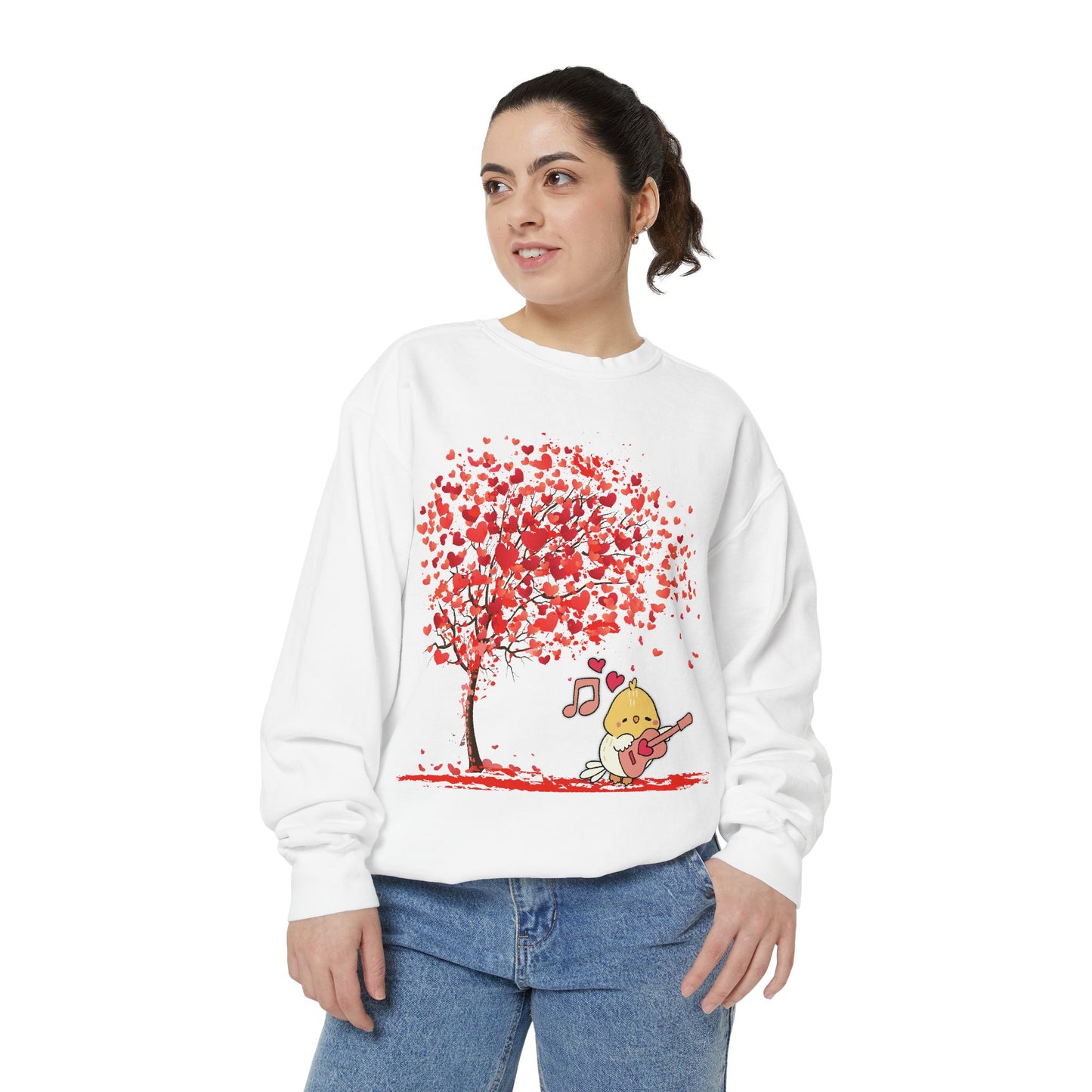 Cute Love Tree Unisex Sweatshirt - Perfect for Valentine's Day