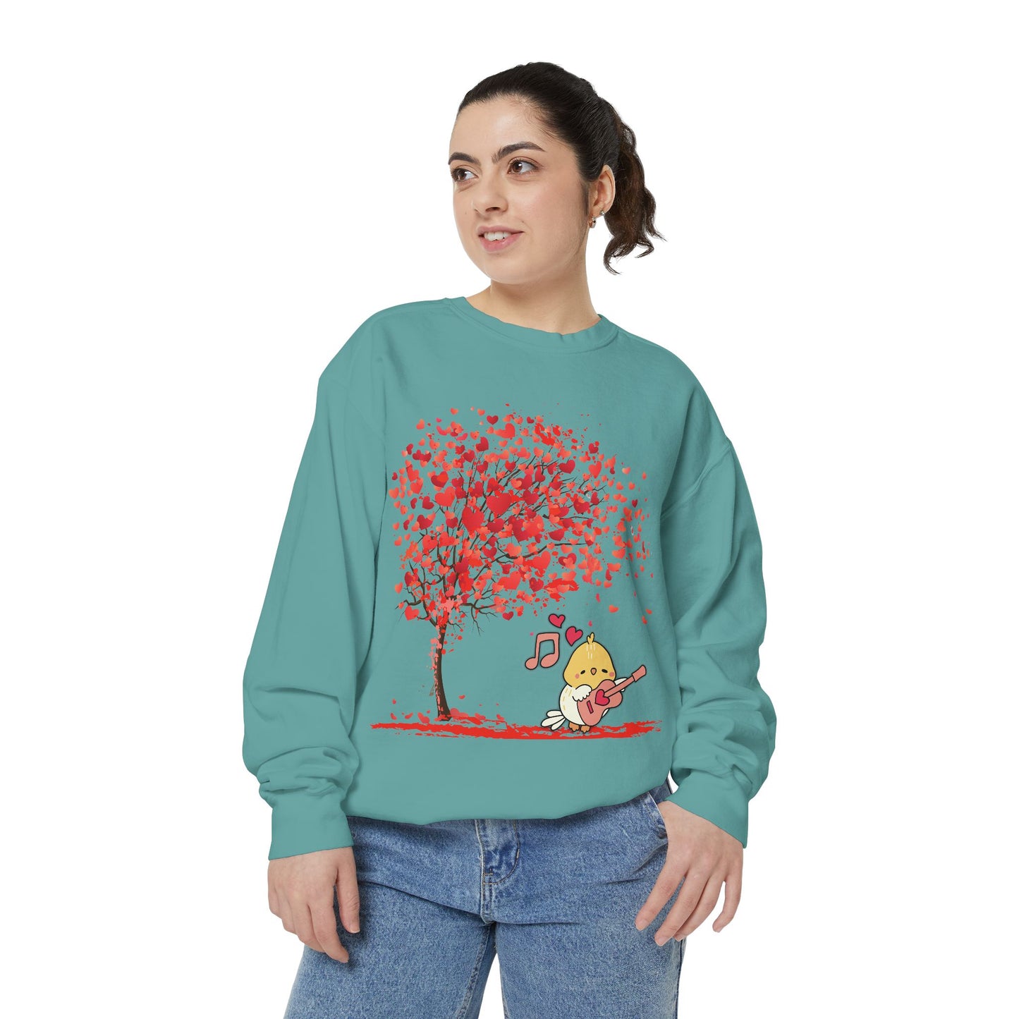 Cute Love Tree Unisex Sweatshirt - Perfect for Valentine's Day