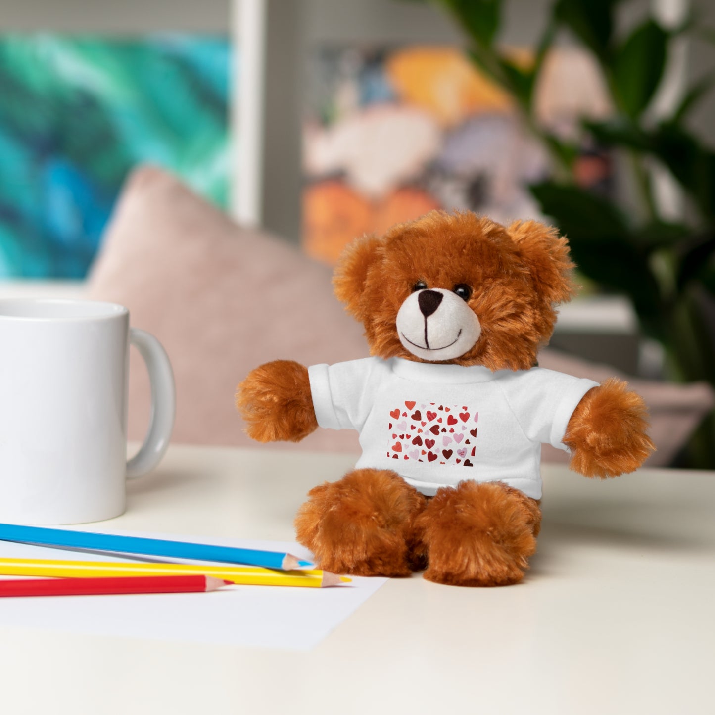 Adorable Stuffed Bear with Heart Tee - Perfect Gift for Kids on Valentine's Day or Birthdays, Best Gift For Him/Her, Valentine Special Variant