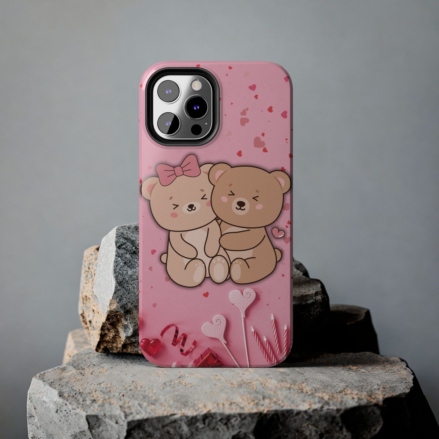 Cute Bear Couple Phone Case - Valentine's Day Gift