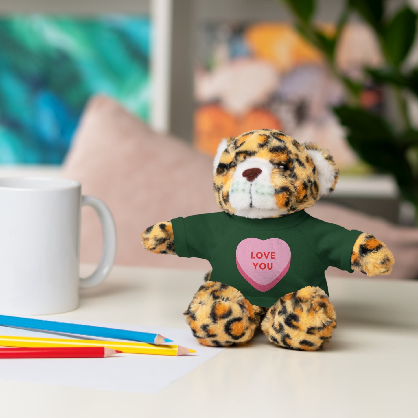 Love You Stuffed Animal with Tee | Adorable Gift for Kids & Occasions, Best Gift For Him/Her, Valentine Special Edition