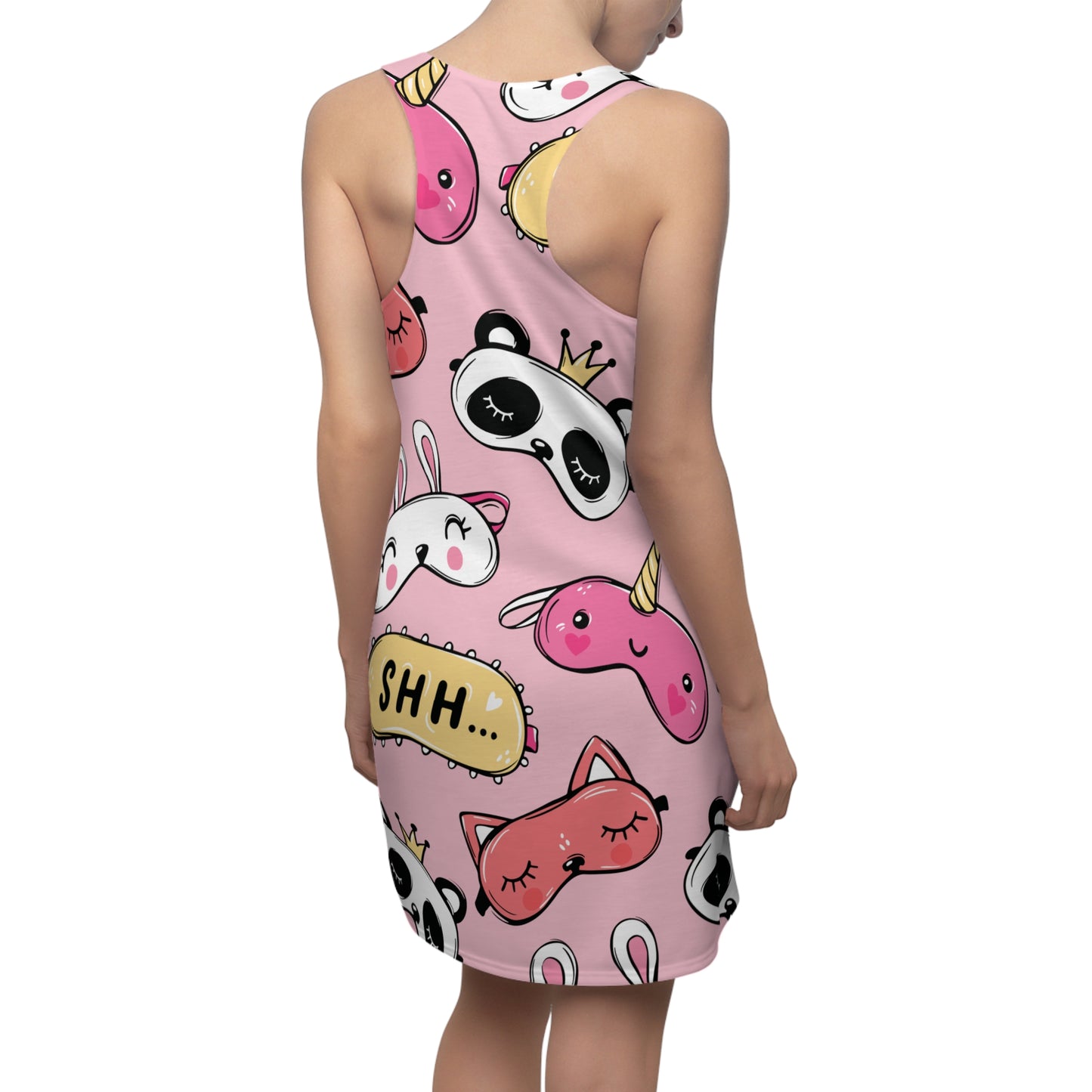 Cute Panda & Unicorn Racerback Dress for Relaxed Days