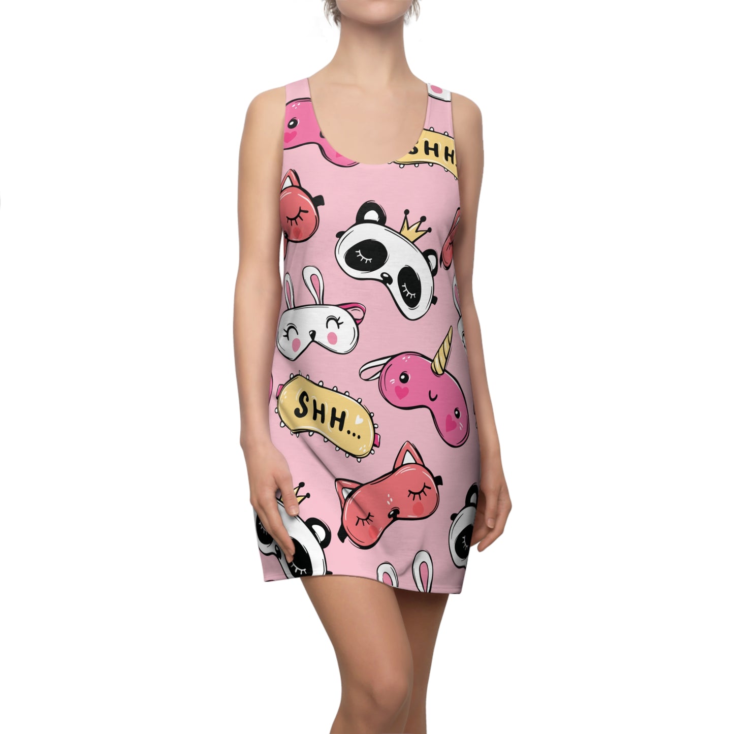 Cute Panda & Unicorn Racerback Dress for Relaxed Days